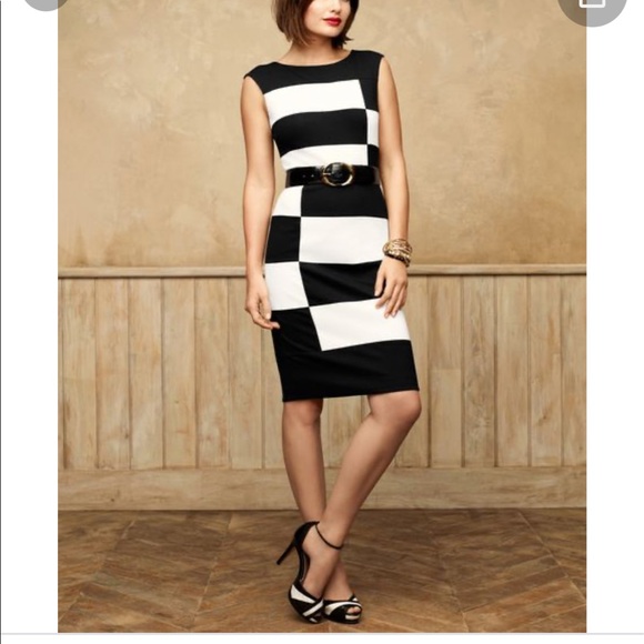 WHBM Color Block Sheath(fully lined)-00 - Picture 1 of 8